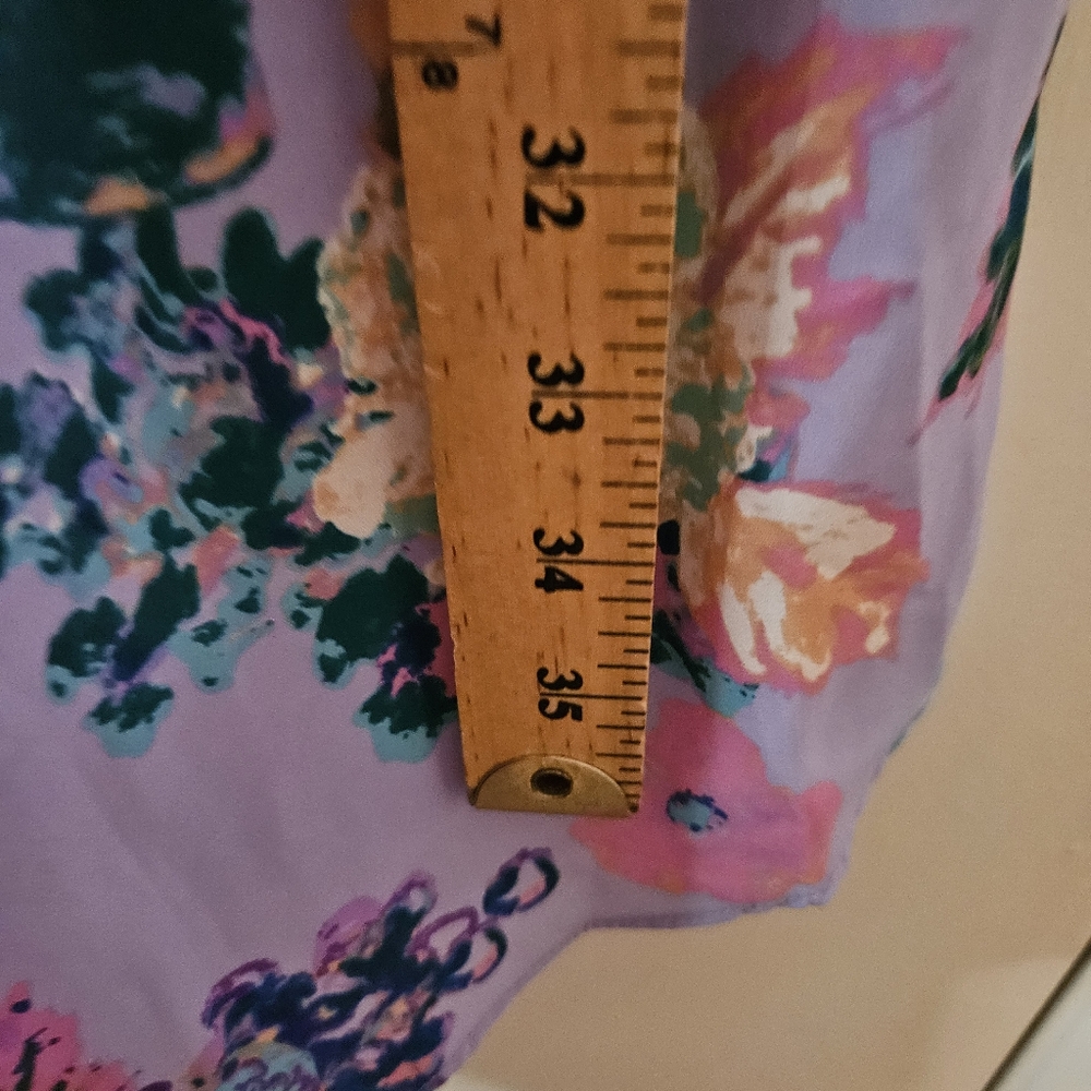 Le Kate purple floral midi dress 2X - Picture 9 of 10